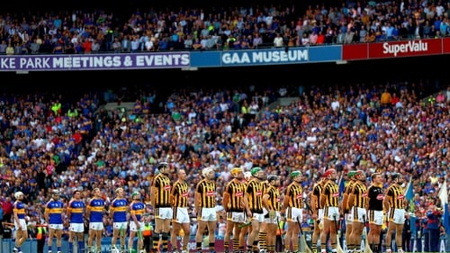 The national anthem is played ahead of all Championship games
