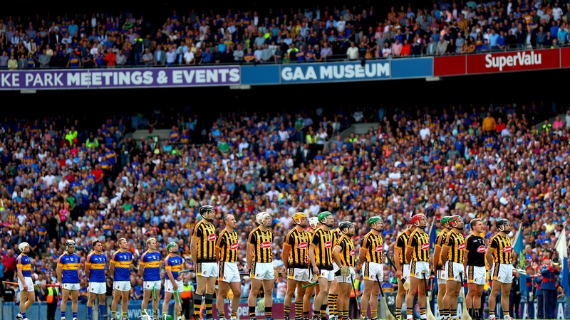 The national anthem is played ahead of all Championship games