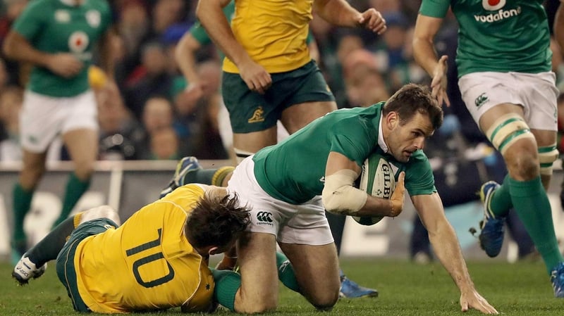 Jared Payne was replaced at half-time during the win over Australia