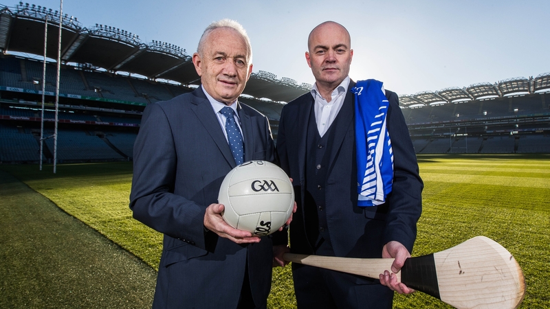 Munster football manager Ger O'Sullivan and Munster hurling manager Anthony Daly at the launch of the inter-provincial series