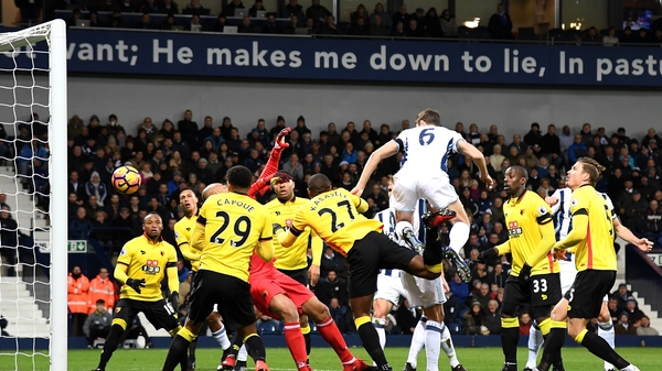 Jonny Evans put the Baggies in front