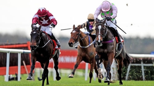 Apple's Jade (l) winning the Fairyhouse feature in 2016