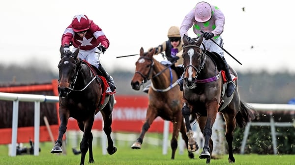 Apple's Jade (l) winning the Fairyhouse feature in 2016