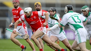 Cuala's Darragh O'Connell and Alan Geoghegan of O'Loughlin Gaels