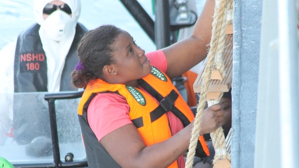 A total of 269 migrants from two rubber vessels were rescued during the search and rescue operation (Pics: Defence Forces)