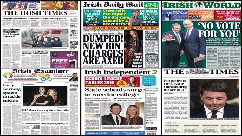 Bin charges look like they are changing as The Irish Daily Mail tells us this morning - they are  'Dumped'.