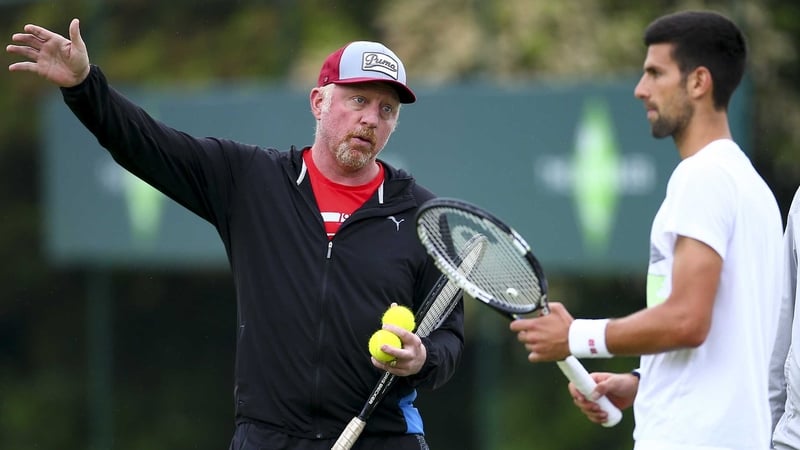 Boris Becker and Novak Djokovic