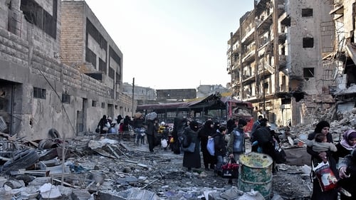 Residents flee from areas of eastern Aleppo