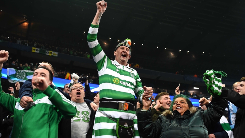 Celtic fans saw their side claim a 1-1 draw in Manchester