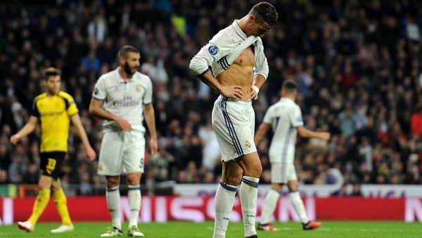 Ronaldo hit the post in the 2-2 draw with Dortmund