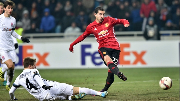 Henrikh Mkhitaryan fires the Red Devils into the lead
