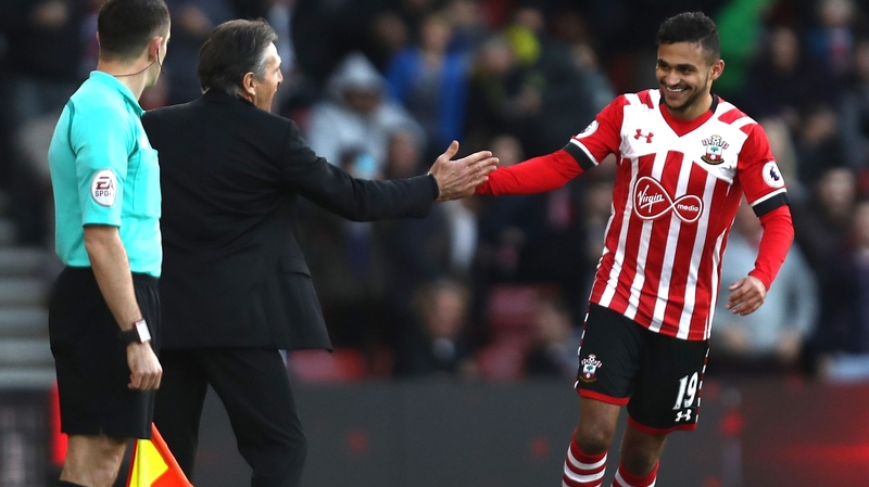 Sofiane Boufal of Southampton celebrates his goal