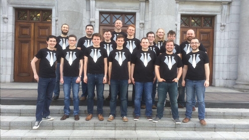 The Testostertones, from NUIG, who are participating this year's 17th annual RTÉ lyric fm Choirs for Christmas Competition.