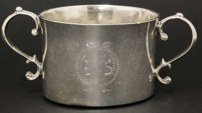 The silver porringer was sold by Sworders auctioneers in Stanstead
