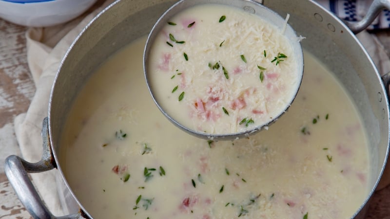 Federico's Potato, Bacon and Parmesan Soup