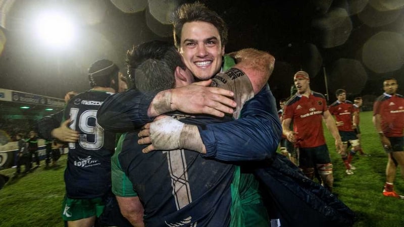 Denis Buckley embraces Quinn Roux