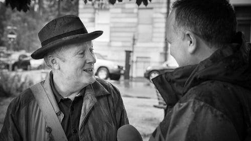 Documentary maker Ken Sweeney with PJ Moore of The Blue Nile in Glasgow