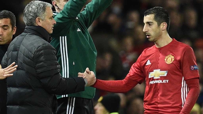 Henrikh Mkhitaryan (R) has failed to string a substantial run of games together for Manchester United