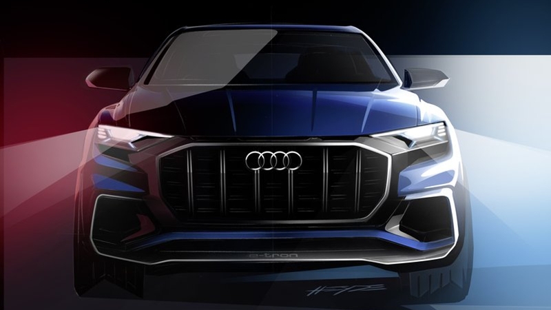 Audi's new Q 8 premium end SUV will be unveiled at the Detroit Motor Show next month