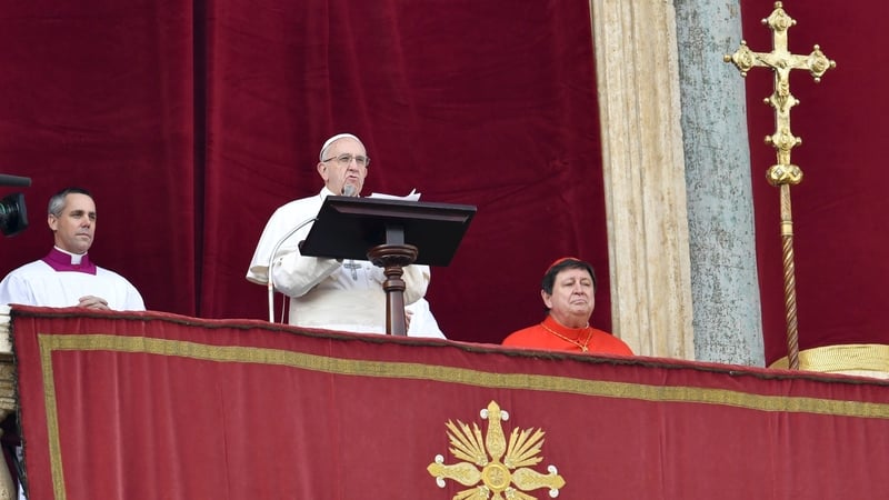 The Pontiff urged peace and reconciliation in his traditional 'Urbi et Orbi' message