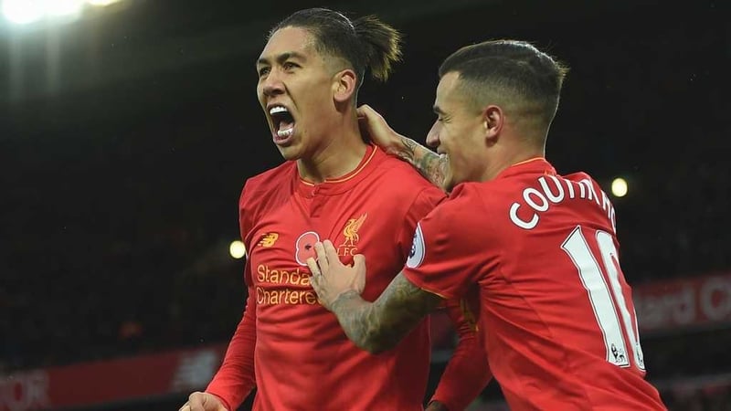Roberto Firmino (L) has been charged with drink driving