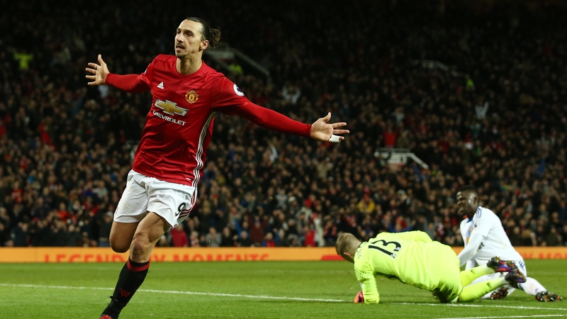Zlatan Ibrahimovic celebrates his second-half strike as Manchester United beat Sunderland
