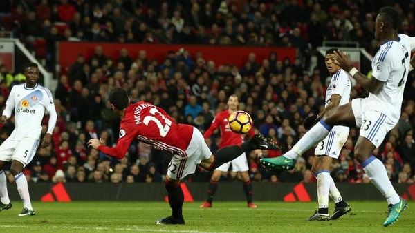 Henrikh Mkhitaryan flicked home a superb third goal against Sunderland at Old Trafford