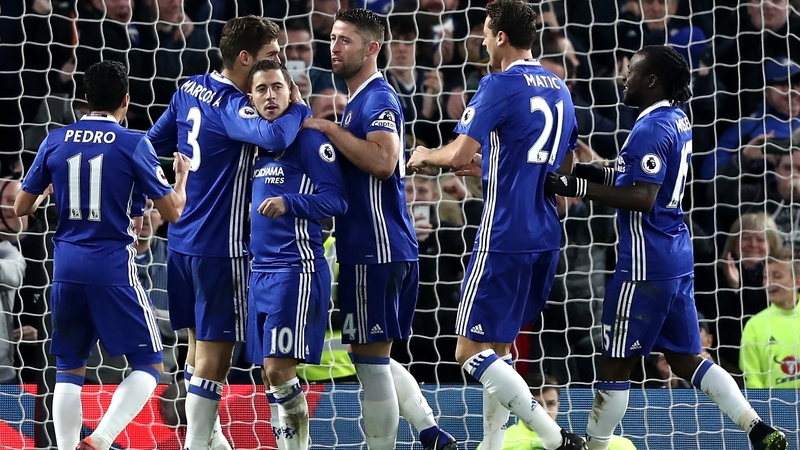 Chelsea are six points clear at the top of the Premier League table
