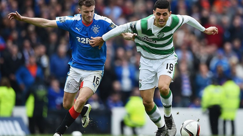 Andy Halliday tackles Celtic's Tomas Rogic