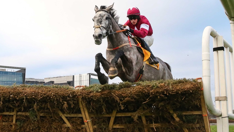 Bryan Cooper on his way to winning the The Ryanair Hurdle on board Petit Mouchair on Thursday