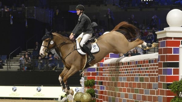 Christopher Megahey clears the wall last night