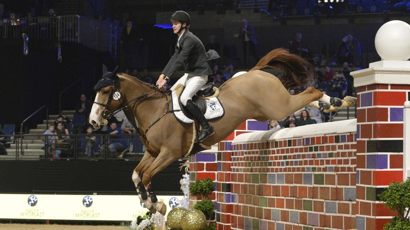 Christopher Megahey clears the wall last night