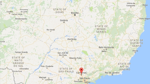 The shooting took place shortly before midnight in the town of Campinas, about 100kms north of Sao Paulo (Pic: Google Maps)