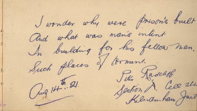 The Kilmainham Gaol Museum autograph book collection contains over 12,000 names
