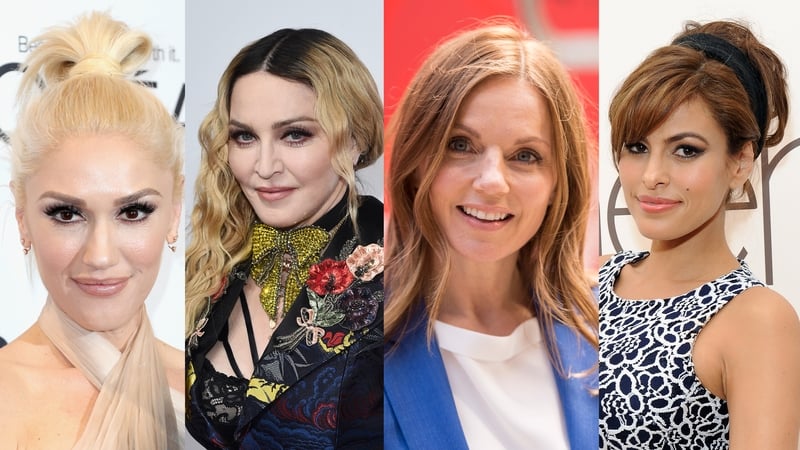L-R, Gwen Stefani, Madonna, Geri Horner, Eva Mendes