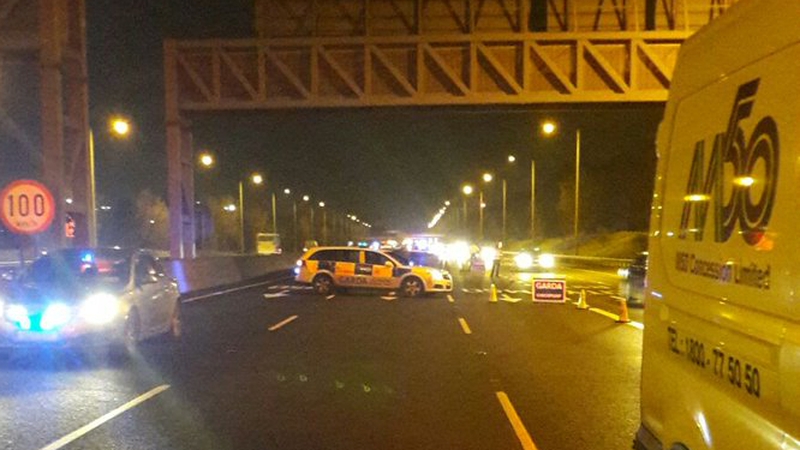 The M50 northbound is closed at junction 4 to facilitate an investigation (Pic: @M50Dublin)