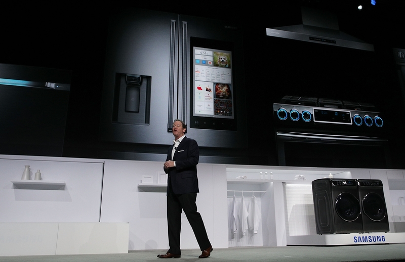 Samsung unveiled new TVs, washer/dryers, laptops and smart fridges during its CES press conference