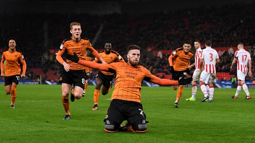 Matt Doherty celebrates his goal