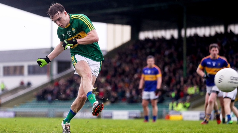 Cathal Bambury scores a first-half penalty