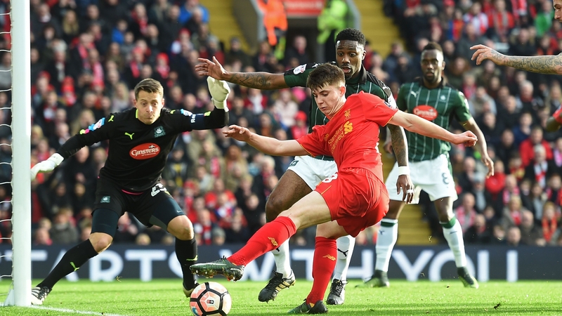 Ben Woodburn was among the Liverpool youngsters that faced Plymouth