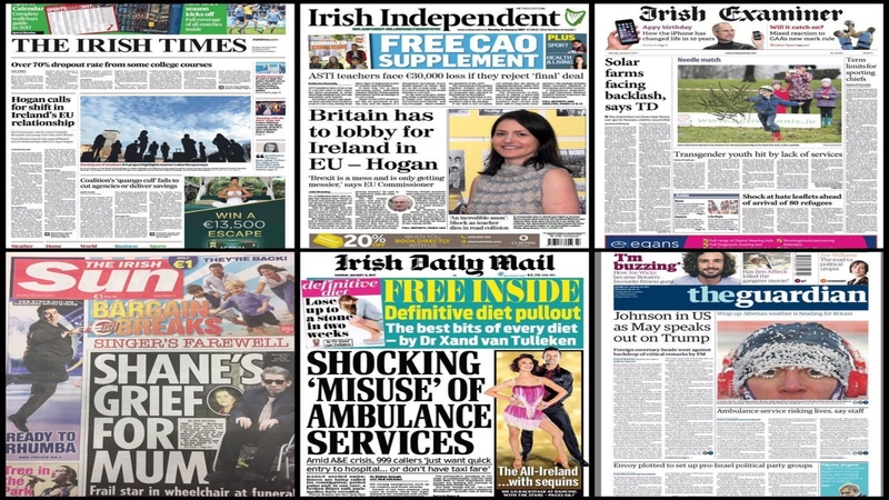 The Irish Daily Mirror reports on the weather conditions which have resulted in the death of 20 people across Europe.