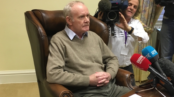 Martin McGuinness speaks to reporters