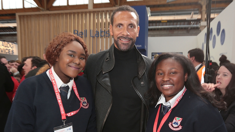 Students meet Rio Ferdinand at BTYSE 2017