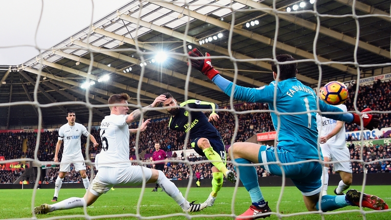 Olivier Giroud put the Gunners ahead