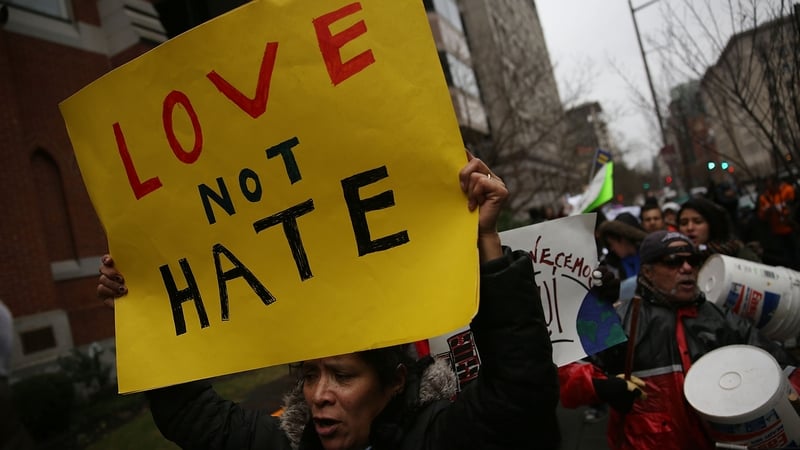 About 2,000, mostly black, protesters marched along the National Mall toward the Martin Luther King Jr Memorial in Washington