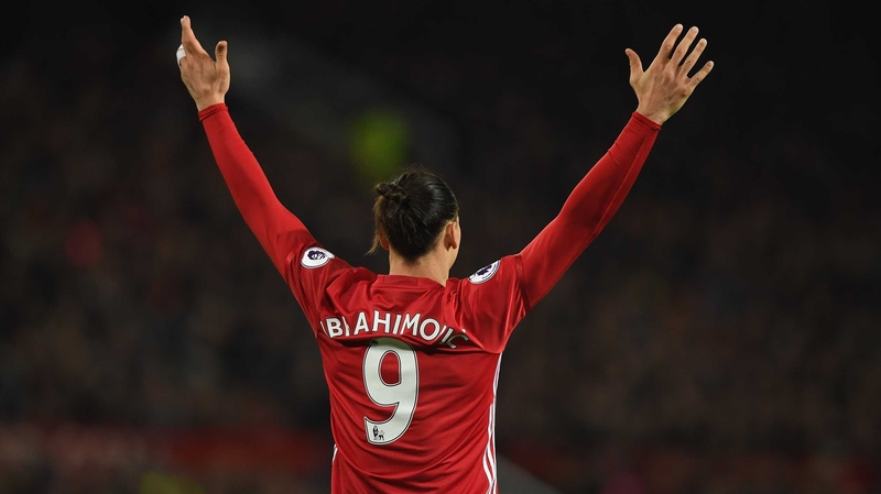 Zlatan Ibrahimovic celebrates his equaliser against Liverpool
