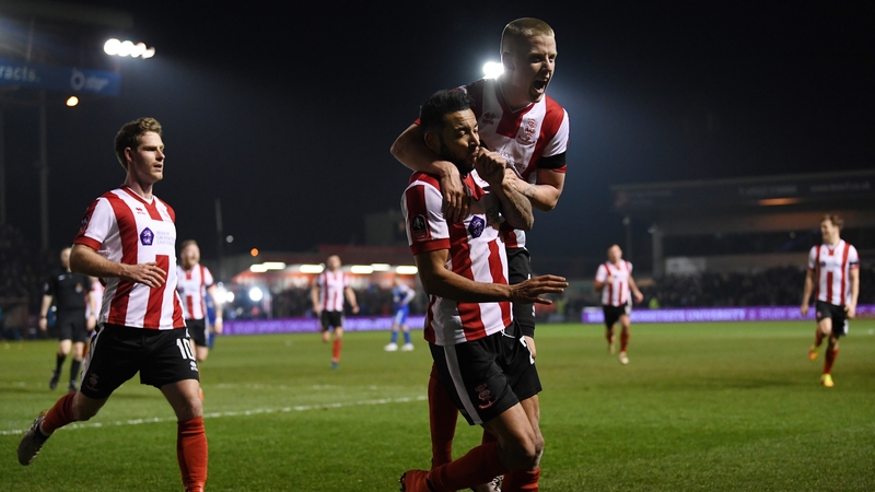 Lincoln City grabbed a late winner to knock out Ipswich