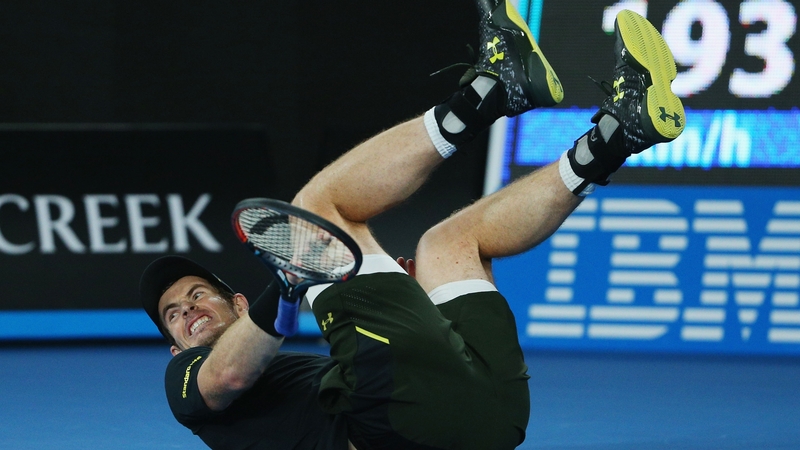 Andy Murray in action on day three of the Australian Open
