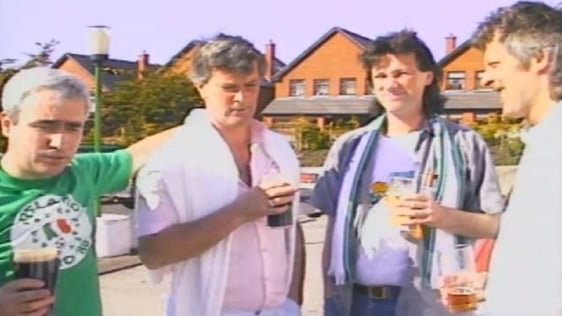 Republic of Ireland Fans Celebrate in Dublin