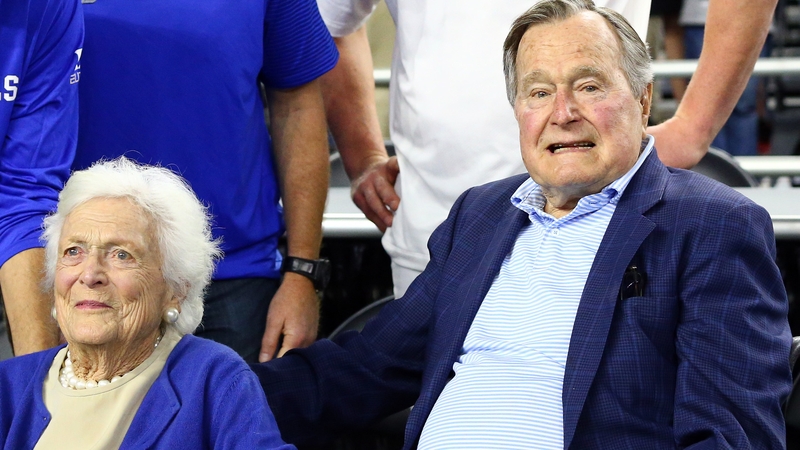 George HW Bush and his wife Barbara pictured in March 2015